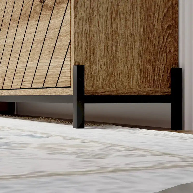 Meuble à chaussures avec portes basculantes naturel/blanc – Organisateur autoportant à 4 portes pour 1 entrée