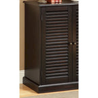Meuble à chaussures avec portes à persiennes, Espresso/Chêne, Étagères réglables, 1 personne