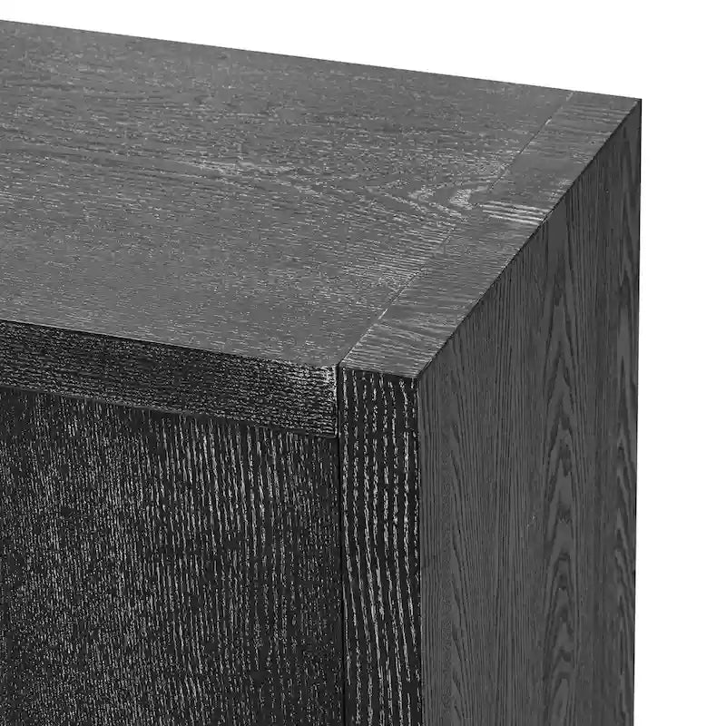 Buffet Noir à 4 Portes en Placage de Frêne