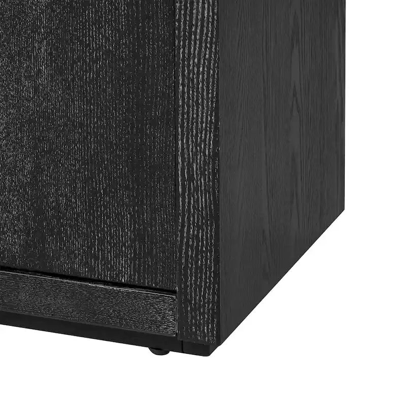 Buffet Noir à 4 Portes en Placage de Frêne