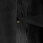 Buffet Noir à 4 Portes en Placage de Frêne