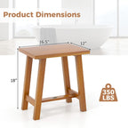 Banc de douche en teck – Finition bois, Marron, Simple