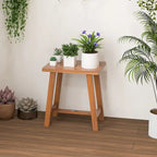 Banc de douche en teck – Finition bois, Marron, Simple