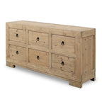 Buffet 6 tiroirs en bois naturel