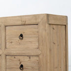 Buffet 6 tiroirs en bois naturel