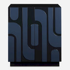 2-Door Storage Cabinet - 34 - Glossy Blue Finish