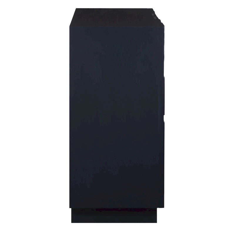 Meuble de rangement bleu brillant à 2 portes – 1 unité