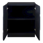Meuble de rangement bleu brillant à 2 portes – 1 unité