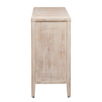 Meuble de rangement en placage de sapin noir / naturel / bleu marine avec portes arrondies — Style américain, montage par 1 personne