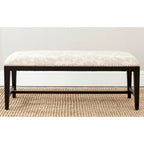 Banc rembourré floral taupe/beige/Java, 1 place