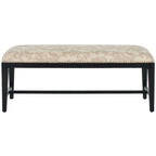 Banc rembourré floral taupe/beige/Java, 1 place