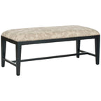 Banc rembourré floral taupe/beige/Java, 1 place