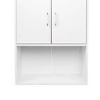 Meuble de rangement mural flottant blanc/rose – 2 étagères, simple