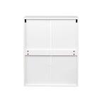 Meuble de rangement mural flottant blanc/rose – 2 étagères, simple