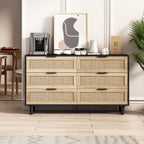51.186-Drawers Rattan Storage Cabinet for Bedroom,Living Room