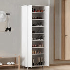 Meuble à chaussures étroit 8 couches noir/blanc pour 24 paires
