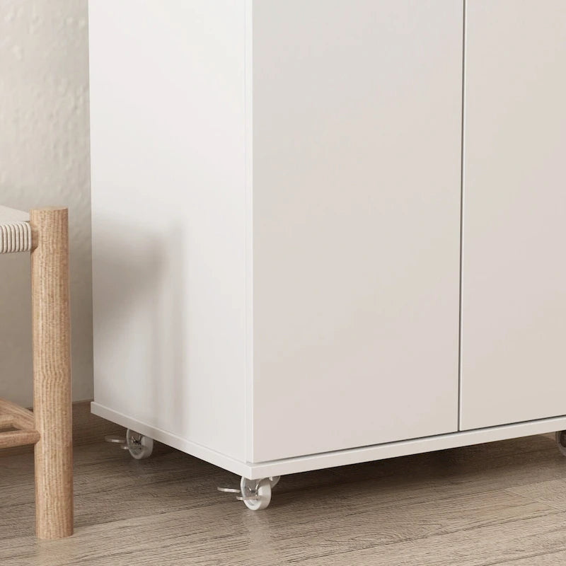 Meuble à chaussures étroit 8 couches noir/blanc pour 24 paires