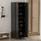 Meuble à chaussures étroit 8 couches noir/blanc pour 24 paires