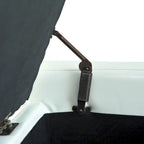 Banc de rangement ottoman en similicuir blanc – 2 places