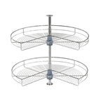Dowell Lazy Susan 32 Diameter - 270 Degree Double Rack Stainless Steel
