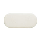 Banc d'appoint Boucle blanc cassé, forme pilule, 1 personne