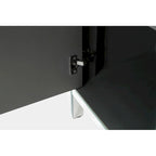 Meuble de rangement 2 portes, miroir argenté – Style M et losange