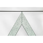 Meuble de rangement 2 portes, miroir argenté – Style M et losange