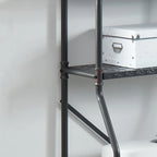 Étagère de rangement en métal à 3 niveaux pour WC, noir sable, 1 personne