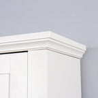 Meuble de rangement blanc à poser au-dessus des toilettes, 2 portes, assemblage par une seule personne