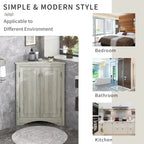 Meuble de rangement d'angle triangulaire en Chêne / Blanc / Bleu / Marron / Argent / Cappuccino avec étagères réglables – 1 personne