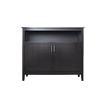 Buffet de cuisine blanc/marron avec étagère réglable – 2 portes