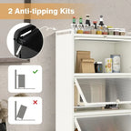 Étagère de rangement de cuisine roulante noire à 5 niveaux avec portes relevables, pour 1 personne