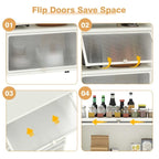 Étagère de rangement de cuisine roulante noire à 5 niveaux avec portes relevables, pour 1 personne