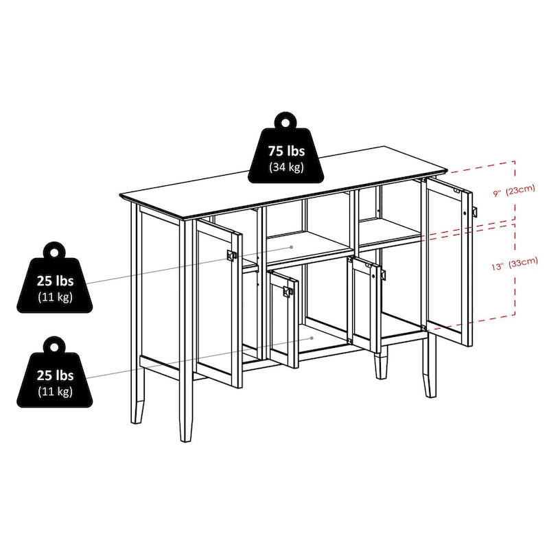 Meuble de buffet à café, 1 porte, une personne