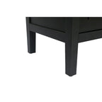 Meuble de rangement vintage à 4 portes de 152 cm (59,8 po) Noir et Noyer foncé / Gris antique