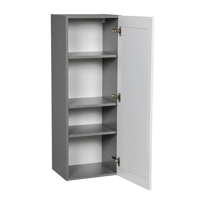 Meuble haut à porte simple — Gris / Blanc / Noir / Blanc cassé / Transparent / Marron — 38,1 cm L x 106,7 cm H x 30,5 cm P — À monter par 1 personne