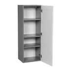 Meuble haut à porte simple — Gris / Blanc / Noir / Blanc cassé / Transparent / Marron — 38,1 cm L x 106,7 cm H x 30,5 cm P — À monter par 1 personne