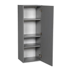 Meuble haut à porte simple — Gris / Blanc / Noir / Blanc cassé / Transparent / Marron — 38,1 cm L x 106,7 cm H x 30,5 cm P — À monter par 1 personne