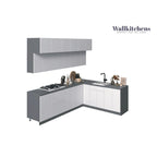 Kitchen Radiance Collection White Gloss Color Base Size 9Ft Wide - 108x85