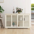 Armoire de rangement blanche à portes coulissantes – 1 unité