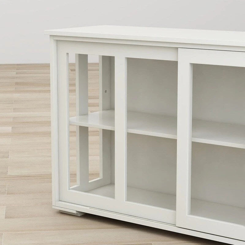 Armoire de rangement blanche à portes coulissantes – 1 unité