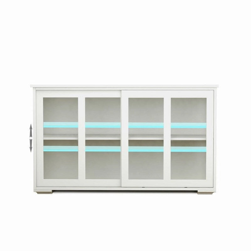 Armoire de rangement blanche à portes coulissantes – 1 unité