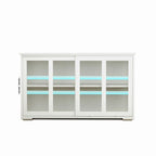 Armoire de rangement blanche à portes coulissantes – 1 unité