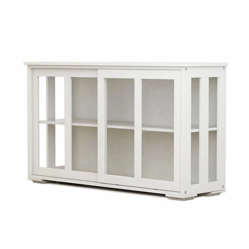 Armoire de rangement blanche à portes coulissantes – 1 unité