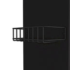 Chariot de cuisine une porte, blanc / noir, 4 roulettes, assemblage par 2 personnes