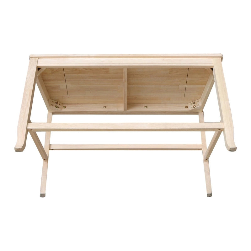 Banc marron dossier en X, hauteur d'assise 61 cm, 2 places