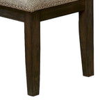 Banc 2 places en tissu gris avec clous décoratifs