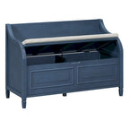 Banc de rangement en bois massif Espresso/Blanc/Bleu/Naturel/Gris, 2 places