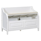 Banc de rangement en bois massif Espresso/Blanc/Bleu/Naturel/Gris, 2 places
