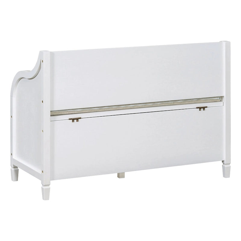 Banc de rangement en bois massif Espresso/Blanc/Bleu/Naturel/Gris, 2 places